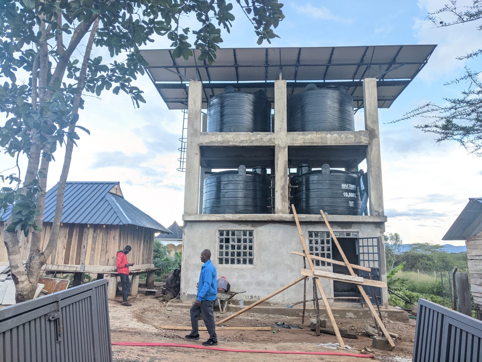Water storage tanks and infrastructure installation